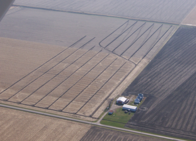 Aerial View of Tile Drainage Project